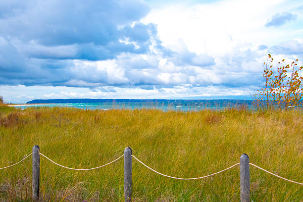 Beach scene with tables-Sleeping Bear Dunes, Michigan