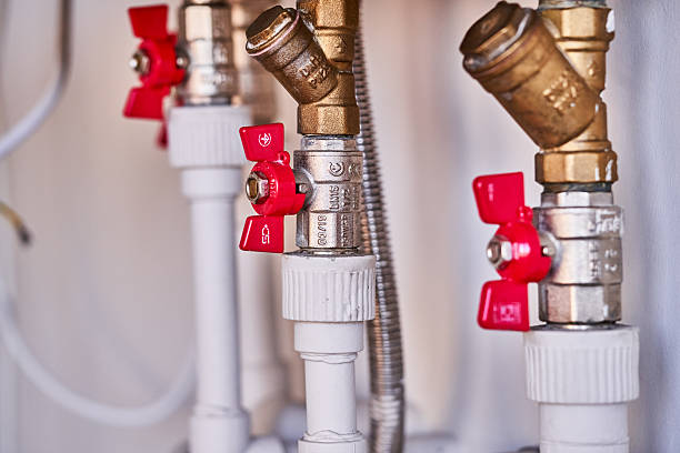 istock Water supply system in the boiler room. Close-up. Selective focus. 2244615616
