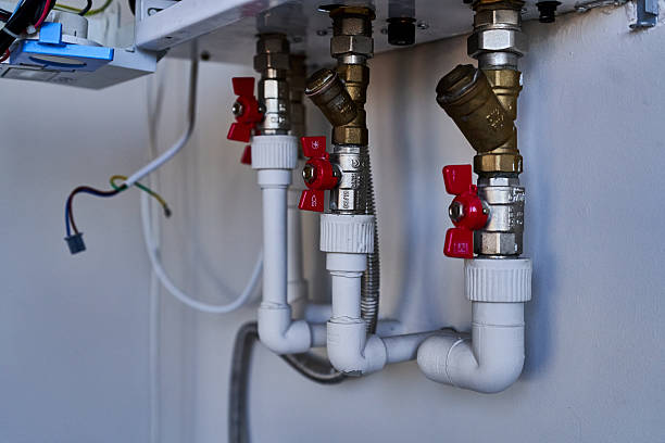 istock Water supply system in the boiler room. Close-up. Selective focus. 2244615745