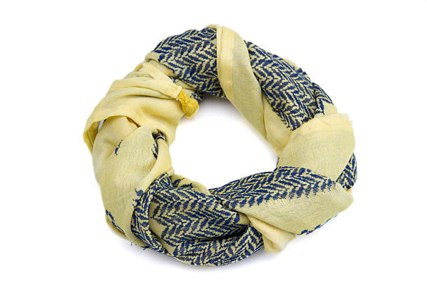 istock Yellow arabic scarf isolated on white background 2244617294