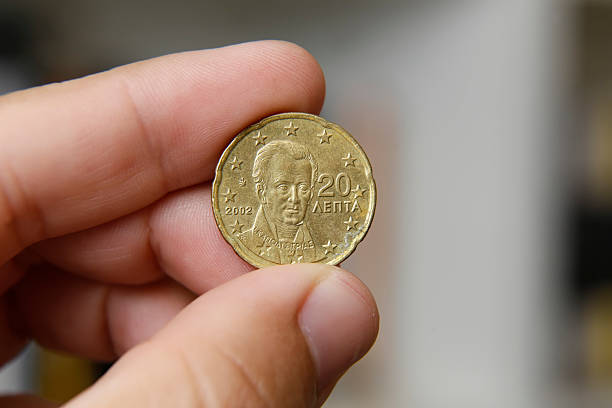 istock Greece Money - Greek Twenty Cent Coin 2244617579