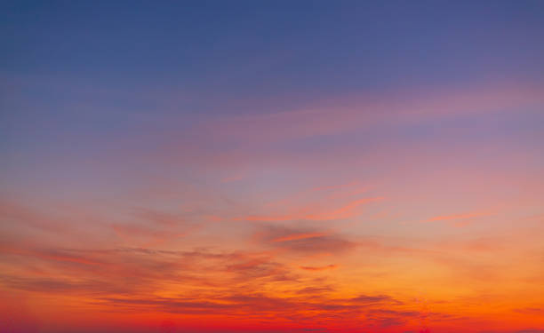 istock Clouds and sky backdrop at sunrise and sunset,Sunrise background. Dramatic majestic scenery sunset. Sky with clouds in Sunrise sky light background. Sunrise with clouds in various shapes. Calm Sunrise sky and sun through clouds over. 2244618008
