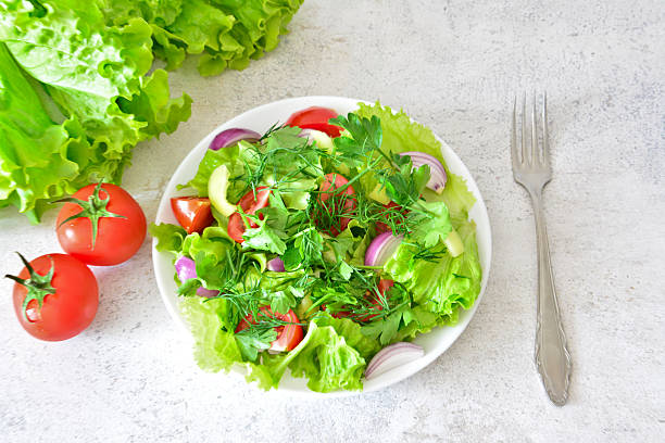 Fresh Garden Salad with Vibrant Vegetables food day