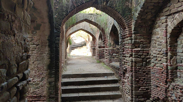 istock Ancient stepwell and stairs in good condition at Rohtas Fort 2244622592