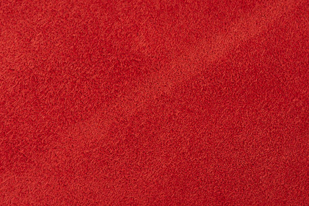 istock Suede genuine leather in red color as a background. 2244624595