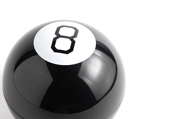 istock Billiard ball number eight isolated on white background. 2244633810