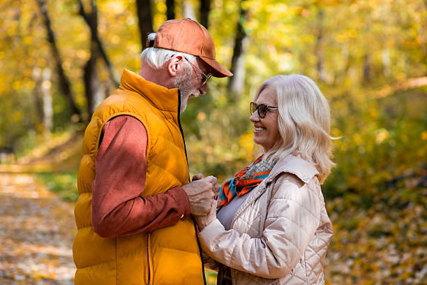 istock Happy elderly couple outdoors 2244639864
