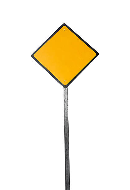 istock Yellow  road sign. Traffic roadsign. Isolated on white 2244646930