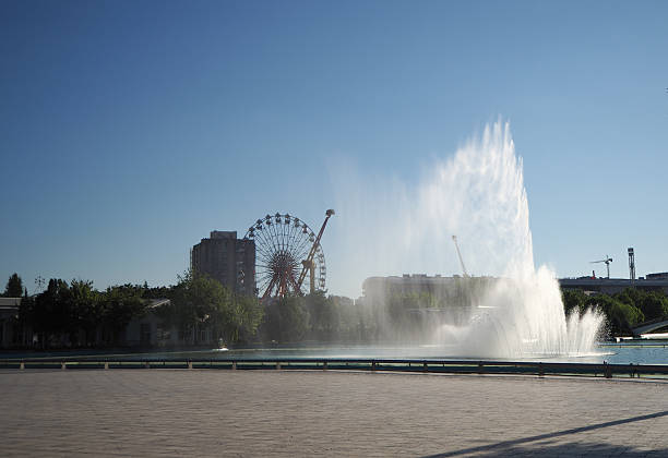public park and fountain