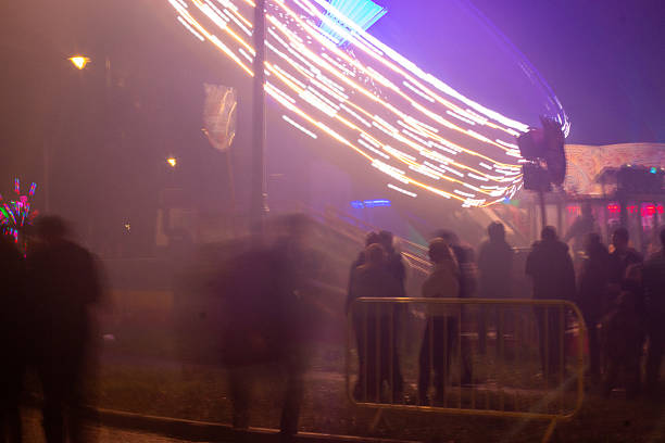Cranleigh, Surrey, United Kingdom - November 1st 2025: Cranleigh Bonfire Night, Guy Fawkes Night event - Fairground Funfair rides