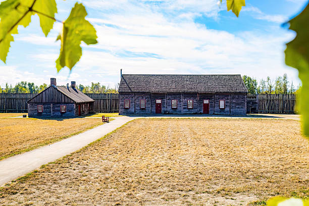 Fort William, formerly a fur trading post and now a national historic site of Canada, is seen on a bright sunny day in Thunder Bay, Ontario.