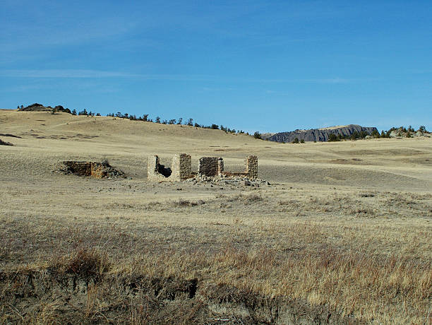 Ruins in a Barren Montana Landscape
