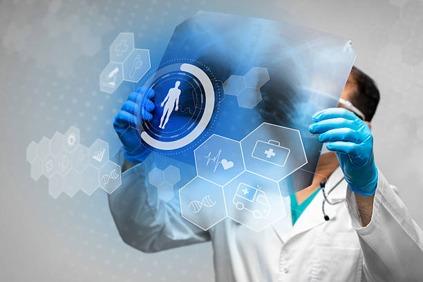 istock Medical professional examines digital health information with advanced tech interface 2244666210