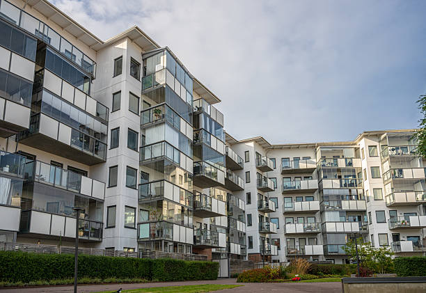 istock Modern white residential apartment building with balconies.. 2244668270