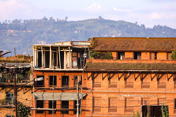Downtown District at Kathmandu in Bagmati Province, Nepal, with a prominent building visible.