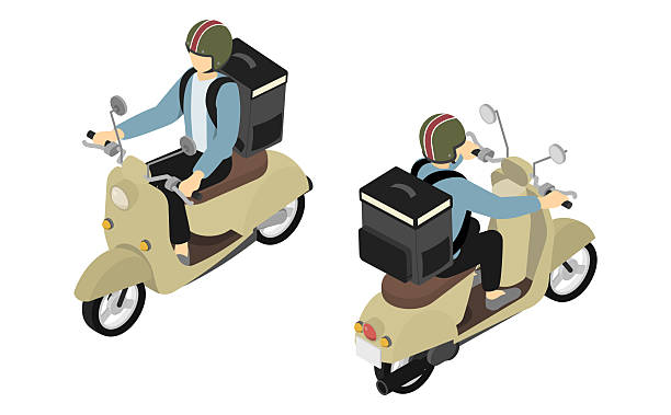 istock People who deliver goods by motorbike 2244677430