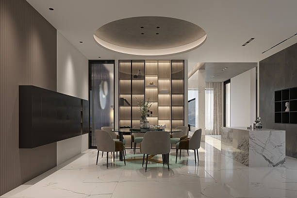 istock 3d render of living room and dining space 2244685027