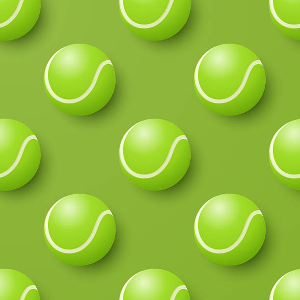 istock Tennis Ball Seamless Pattern, Vector Illustration. Green Vector Background with 3d Tennis Balls. Repeat Tile for Sports Design, Tennis Ball Wallpaper, Pattern for Textile, Packaging, Gift Wrap, Fabric 2244685763