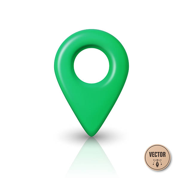 istock Vector 3d Realistic Green Map Pin Icon. Location Marker with Hole. Map Pin Symbol, Map Pin Badge for GPS, Navigation, Address, Place Pointer 2244686030
