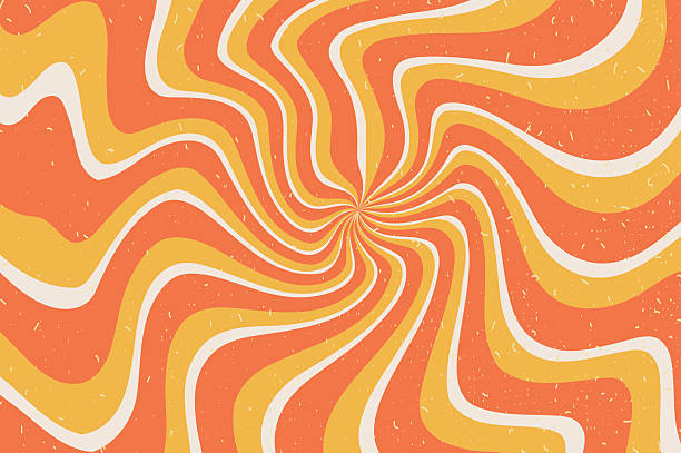 Groovy twisted crazy starburst background. Retro spiral sun rays abstract circus warm illustration. Vector dynamic lines decoration. Radial carnival stripes backdrop. Sunburst textured 70s design Groovy twisted crazy starburst background. Retro spiral sun rays abstract circus warm illustration. Vector dynamic lines decoration. Radial carnival stripes backdrop. Sunburst textured 70s design. 1970s food stock illustrations