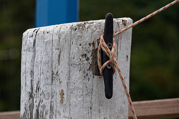 A knot on a blue rope