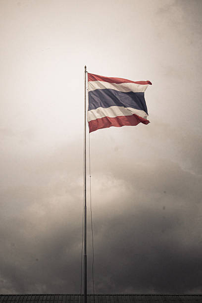istock Thai national flag on a pole, graphic for illustration 2244701579