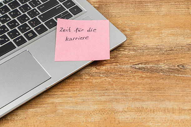 istock Note on the laptop inspires career focus in a home office 2244706897