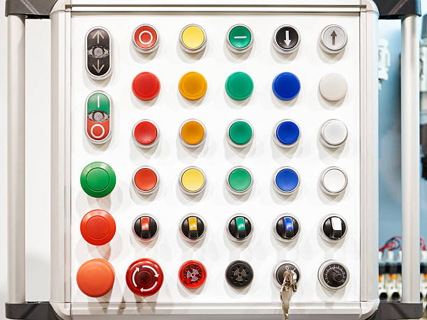 Display case buttons, switches and control unitsfor for industrial automation