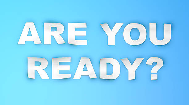 istock Are You Ready Paper Text on Blue Background 2244727257