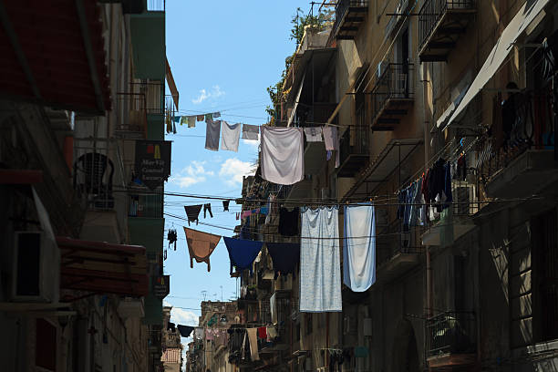 istock Streets of Naples with drying laundry. 2244734587