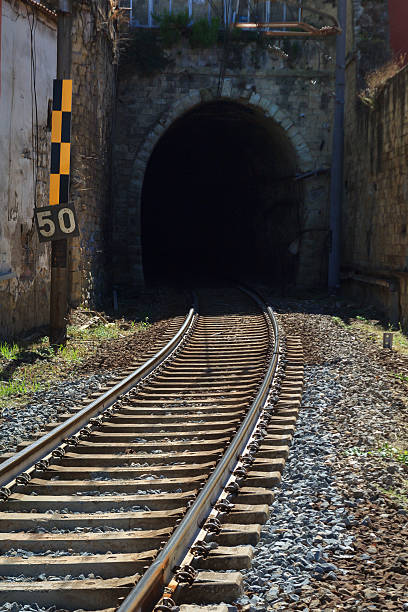 istock View of the railway tunnel. 2244734616