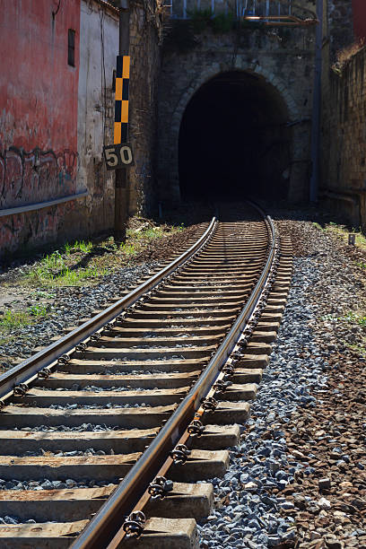 istock View of the railway tunnel. 2244734629