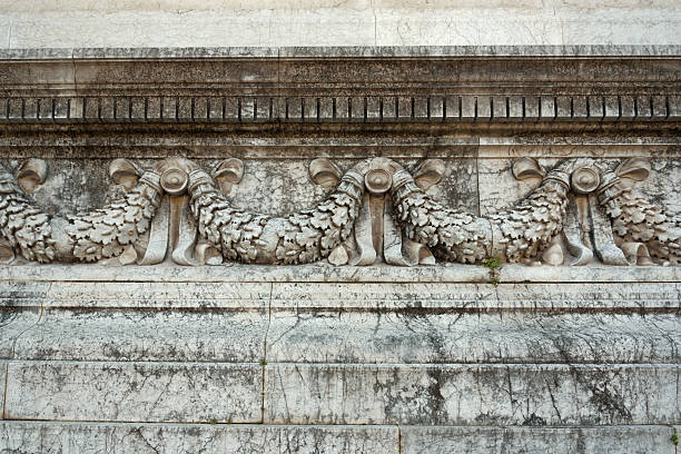 Detail of a building in Piazza Venezia.