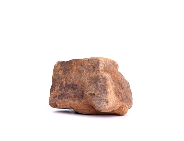 istock Natural rocks, black rough mountain rocks, red hard rocks for construction work on white background. 2244737003