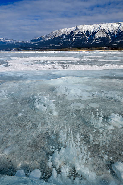 istock Bubble in Lake Abraham in the Alberta region Vertical view , Canada 2244737868