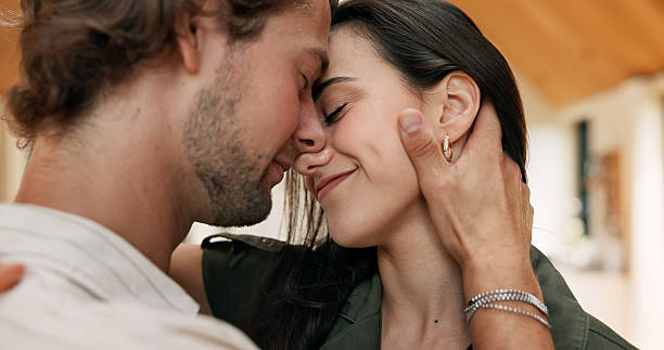 istock Couple, hug and love with romance at house for affection, partner support and bonding together. Man, woman and romantic with embrace, relationship connection and passionate moment of commitment trust 2244738466