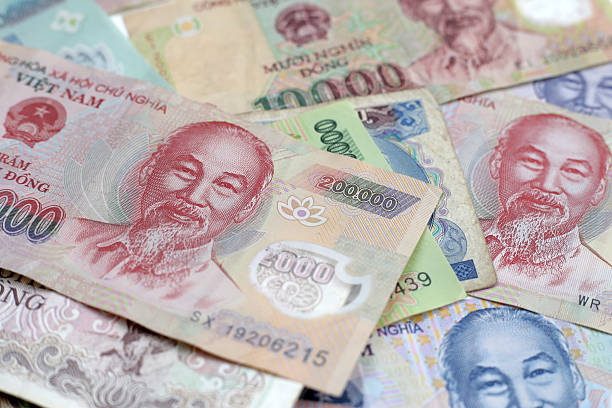 istock Vietnamese dong banknotes. Money concept 2244739596