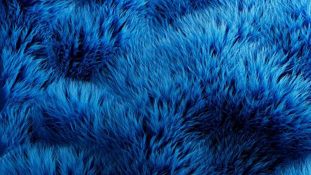 istock Dynamic waves and flowing shapes. Abstract 3D render of soft fur-like texture in motion. 2244741087