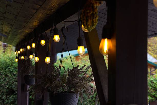 istock Warm String Lights on a Rustic Porch, Lesser Poland, Poland 2244743735