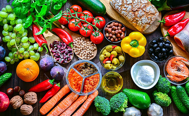 istock Food products representing the Mediterranean diet 2244745975