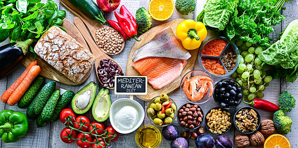 istock Food products representing the Mediterranean diet 2244745979