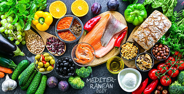 istock Food products representing the Mediterranean diet 2244745982
