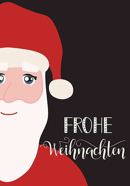 istock Frohe Weihnachten. German text: Merry Christmas. Greeting card with hand drawn lettering. 2244750350