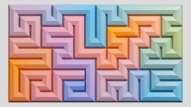 istock abstract geometric background of multicolored gradient structure, colorful maze, simple labyrinth wallpaper 2244752000