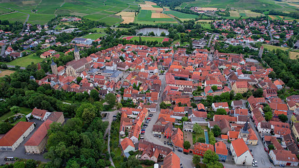 istock Aerial view around the city Iphofen, Bavaria 2244758372