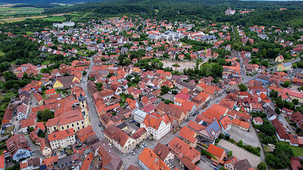 istock Aerial view around the city Scheinfeld 2244760049