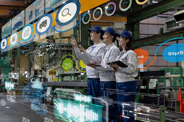 istock Group of Asian people working in a factory 2244761849