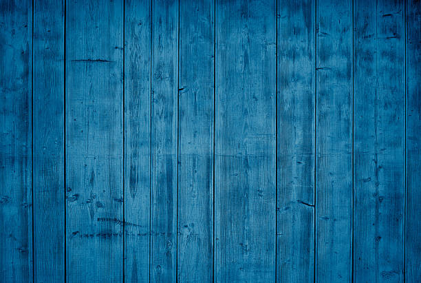 istock Old blue boards with shabby paint. 2244765364