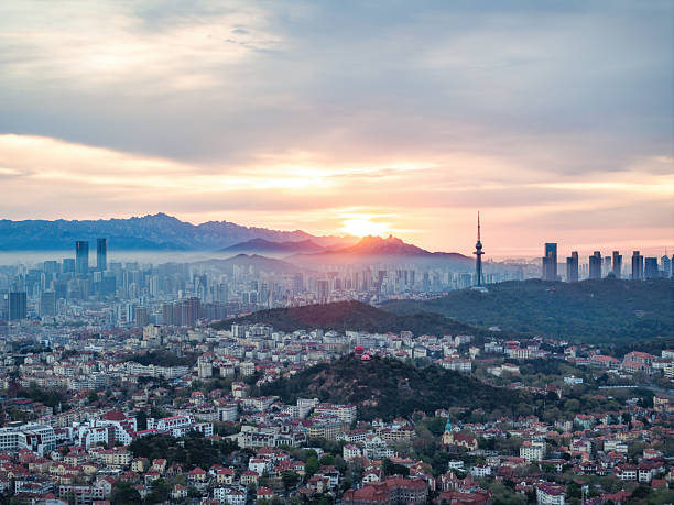 istock Sunrise and sunset along the Qingdao coastline 2244766873