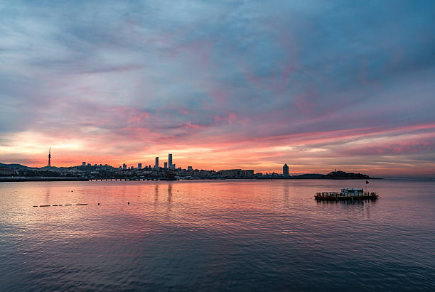 istock Sunrise and sunset along the Qingdao coastline 2244767312